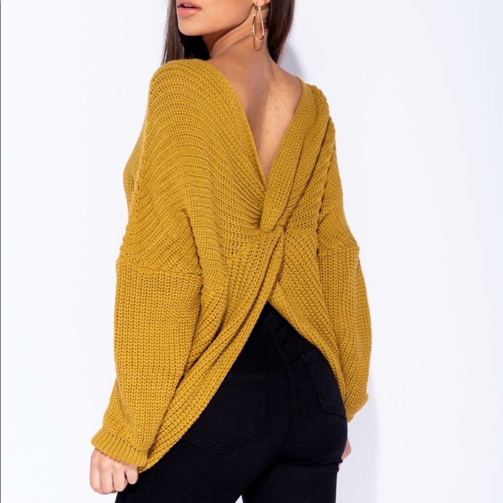 *New* Twisted Mustard Sweater - Picture 2 of 6